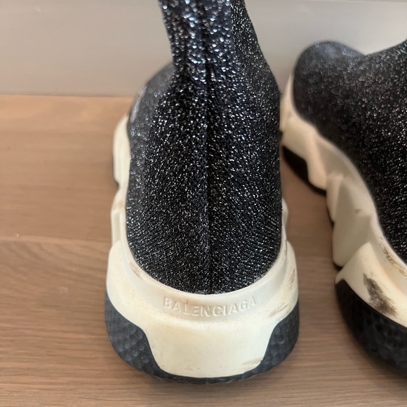 Balenciaga Speed Sock Sneaker 38 8.5 9 Beautiful Rare Sparkly version - Picture 5 of 8